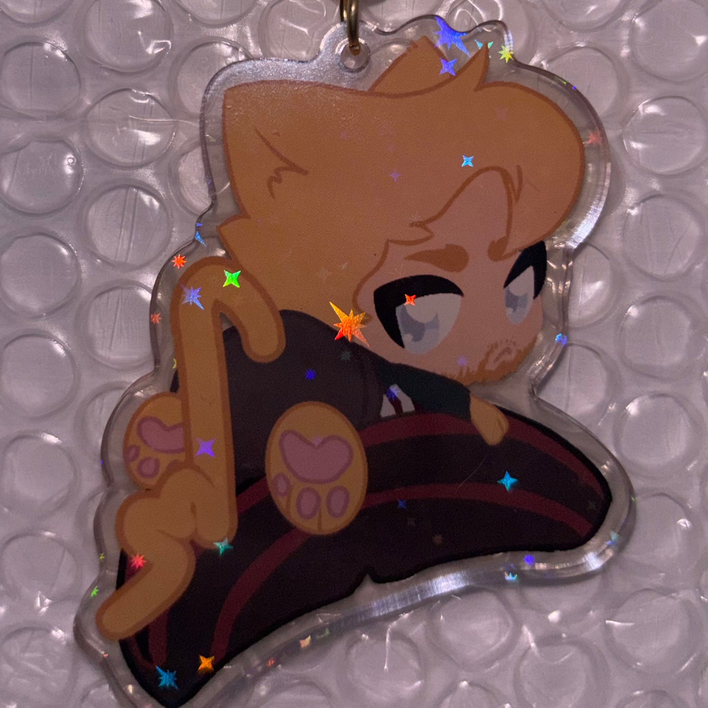 LIMITED Holographic Acrylic Kitty Walker Charm